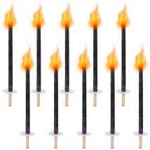 Einfeben - 100x Lumières Flamme torches torches de jardin cire torches de jardin pour les amoureux haute qualité temps de combustion 45 min