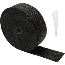 Einfeben - 10M Bande Isolant Thermique Collecteur Echappement Noir Avec 10 Fixation des serre-câbles