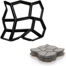 Einfeben - 2x Moule en béton diy moules à paver en plastiqu Pochoirs de pavage professionnels pour l'extérieur Plaques de marchepieds