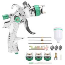 EINFEBEN 2x Pistolet à peinture HVLP Alimentation par Gravité HVLP avec godet à liquide 600 ml Alimentation par Gravité HVLP