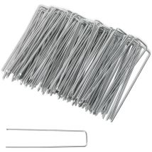 Einfeben - swanew 50-1000pcs Piquets de Fixation en Acier Galvanisé, Ø2,8mm, pour Toile de Paillage, Treillis - 500x