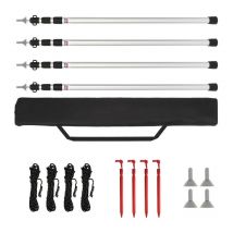 Accessoires pour kiosque, barnum, tonnelle et arch Poteau de tente Poteaux de tente alu, pour la randonnée, 88cm-234cm 4X - Einfeben