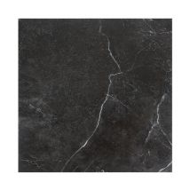 Einfeben - Autocollant de Carrelage de Salle de Bain étanche pour Mur Amovible pvc Autocollant de Sol en Marbre Noir Auto-adhésif,22pcs ,2m²