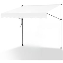 Einfeben - Auvent manuel Auvent rétractable sans perçage 350x120cm Crème