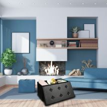 Banc Pouf Coffre de rangement tabouret pliable Banquette 76 x 38 x 38 cm Charge max 300kg Noir - Einfeben