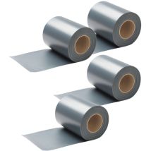 Einfeben - Bandes de protection contre les regards indiscrets, pvc, 35mx 4 Gris bandes de protection contre le vent, tapis à double tige