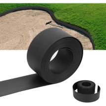 Bordure de jardin Bordure de pelouse flexible Bordure de lit en plastique dur Bordure de tonte Jardinage 10m10cm2mm Noir - Einfeben