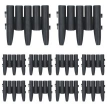 Einfeben - Bordure de jardin en plastique Délimitation pelouse parterre allées Palissade de jardin 10x Palissades = 2,8 m Braun