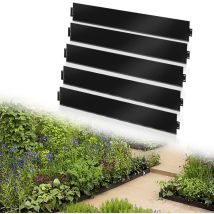 Einfeben - bordure de pelouse Plantes Limitation de chemin Galvanisé durable Encadrement Métal 100x15cm 35m