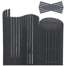 EINFEBEN Canisse en PVC gris anthracite double face,90% d'occultation,H.180 cm x L.400 cm