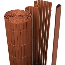 Canisse en PVC,Brise-vue en pvc Clôture d'intimité Protection de Visibilité Résistant uv et aux intempéries,Marron 80x500cm - Einfeben