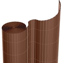 Canisse en pvc pour le jardin, Balcon ou terrasse Double face, Balcon clôture brise-vent, Occultant Cloture, Marron 80 x 300cm - Einfeben