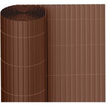 Canisse en pvc pour le jardin, Balcon ou terrasse Double face, Balcon clôture brise-vent, Occultant Cloture, Marron 160 x 400cm - Einfeben