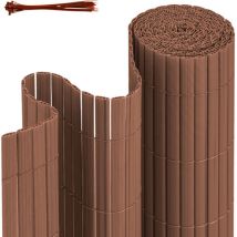 Einfeben - Canisse pvc Brise Vue, Paravent de Jardin, Piscines, Balcon Terrasse, Palissade en pvc Résistant aux uv, Intempéries, Marron 160 x 500 cm