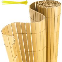 Einfeben - Canisse pvc pour jardin balcon terrasse Balcon clôture brise-vent Stores Balcon Bambou 90 x 800cm