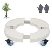 Carrello per piante, vassoio arrotolabile, dimensioni regolabili da 38 a 52 cm, sottovaso per interni ed esterni - Einfeben