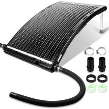 Einfeben - Chauffage solaire Tapis chauffant piscine noir Chauffage piscine Absorbeurs solaires 110 x 69 x 14 cm