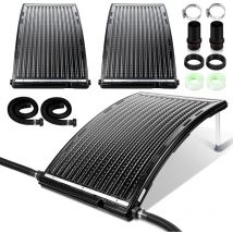 Einfeben - swanew chauffage solaire pour piscine Panneau de chauffage solaire de piscine courbé capacité jusqu'à 15 litres 3 pièce 110 x 69 x 14 cm