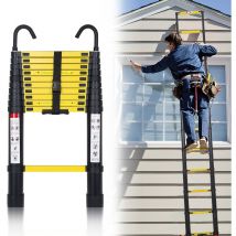 Einfeben - chelle télescopique avec crochet escabeau noir+jaune Multi-Fonction 3,2m