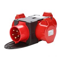 Swanew Coffret de Chantier Distributeur de Courant Tableau électrique Monophasé Répartiteur de Courant 16A 3x400V