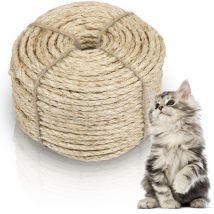 Einfeben - Corde de sisal Corde d'arbre à chat naturelle Échelle de chat Arbre à chat diff. Longueurs 25000.6CM