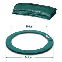 Einfeben - Coussin de Protection pour Trampoline de Remplacement, Trampoline Couverture Rembourrage, 244 cm, Vert