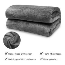 Einfeben - swanew Couverture en flanelle Living Blanket 210 g/carré Blanket Fur Blanket Fleece Blanket Super soft 220x240cm