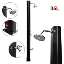 Einfeben - Douche solaire 35L avec douche de pied, pomme ronde, housse noire et matériel de montage