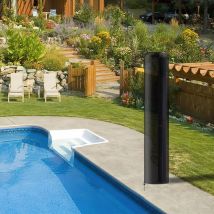 Einfeben - Douche solaire avec couvercle de protection sans branchement électrique Douche de piscine Douche de jardin 20L - noir