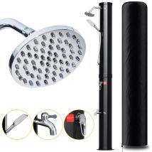 Einfeben - Douche solaire Douche de Piscine Extérieur pour extérieur,Piscine 40L Avec couvercle de protection avec douchette Noir