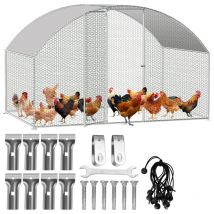 Einfeben - Enclos poulailler Enclos extérieur Acier galvanisé avec grillagé und Auvent cage pour animaux Poulailler pour lapin 3 x 2 x 2 m dôme