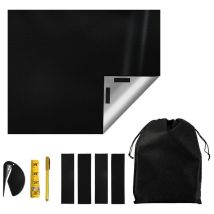 Film opaque noir Film de fenêtre d'intimité Film d'occultation électrostatique Film pour Vitre Film Anti Regard Fenêtre 145100CM - Einfeben