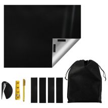 Film opaque noir Film de fenêtre d'intimité Film d'occultation électrostatique Film pour Vitre Film Anti Regard Fenêtre 145200CM - Einfeben