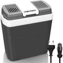 EINFEBEN Glacière électrique Mini- 230 V/12 V pour camping avec voiture refroidit et réchauffe Portable, Voiture, Camping 24L