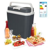 Einfeben - Glacière Electrique Portable Gris Capacité 24L Connecteur 12/230V Refroidissement jusqu'à 18°C sous la température ambiante