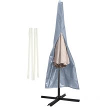 Einfeben - Housse de protection pour parasol 1-3m, housse avec fermeture éclair gris