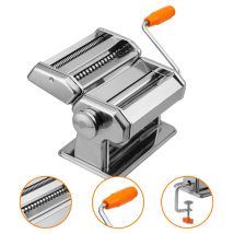 Einfeben - Machine à Pâtes Manuelles en Acier Inoxydable pour Faire Tagliatelle Spaghettis Lasagnes Ravioles 9 échelles Maison ou Croûte de Boulettes