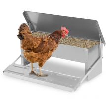 Mangeoire xl pour poules distributeur automatique à pédale en acier 5 kg - Einfeben