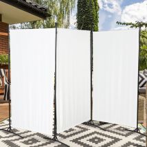 Einfeben - Paravent Paravants & Séparation de pièce Mur espagnol Chambre Séparation de pièce Outdoor Séparateur de pièce 3 fois Beige