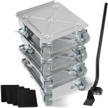 EINFEBEN plateau Roulant 4pcs Charge max 500 kg Planche à roulettes Transporteur de meubles pour tous les sols Aide au transport