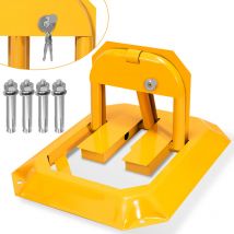 Einfeben - Poteau de délimitation,Barrière de parking Pliable universelle,Poteau de parking Barrière Chaîne,y compris 1 kit
