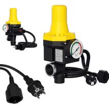 Einfeben - Pressostat Jardin Contrôleur 10 bar max 1.1kw de pression de pompe avec câble Jaune