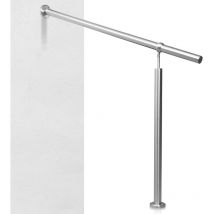 Rampe d'escalier en Acier affiné Rambarde Main Courante Balustrade Escalier Pied de support 180cm - Einfeben
