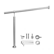 Einfeben - Rampe Escalier Inoxydable Main Courante en Rampe d'escalier pour Escalier Extérieu/intérieur Angle réglable Fixation Mur 180cm