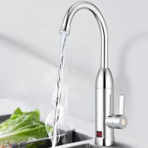Einfeben - Robinet d'eau électrique 3 kW pour lavabo de salle de bain - Chauffe-eau rotatif