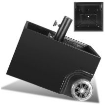 Jopassy - einfeben Support de Parasol à Roulettes, Base de Parasol, 44.5x44.5x27cm, 68kg une fois remplie, Noir, Réglable pour Poteaux de Parasol