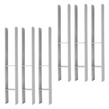 EINFEBEN 6x Support de poteau Ancre de Poteau en H pour Jardin Poteaux de Clôture 81MM