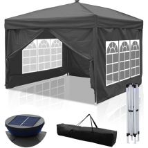 Einfeben - Tente de réception dépliable Tonnelle de jardin Tente pliable Protection contre les uv pour le jardin extérieur, le camping avec parois