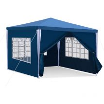 Swanew Tonnelle Pavillon Tente de Jardin – Pavillon de jardin étanche avec Easy-Klett, protection parfaite par tous les temps 3x3m Bleu