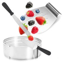 Einfeben - Trancheuse à gateau réglable 6-9 pouces coupe-anneau couche Mousse coupe gateau en acier inoxydable Aide à la découpe